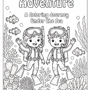 The Ocean Adventure 50-page coloring book