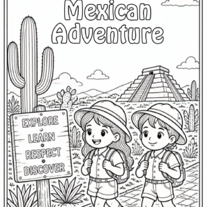 The Mexican Adventure Coloring Book (30 Pages)